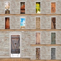 Removable 3D Door Sticker Decals Art Decor Vinyl Home Room Fridge Mural DIY   202188800824